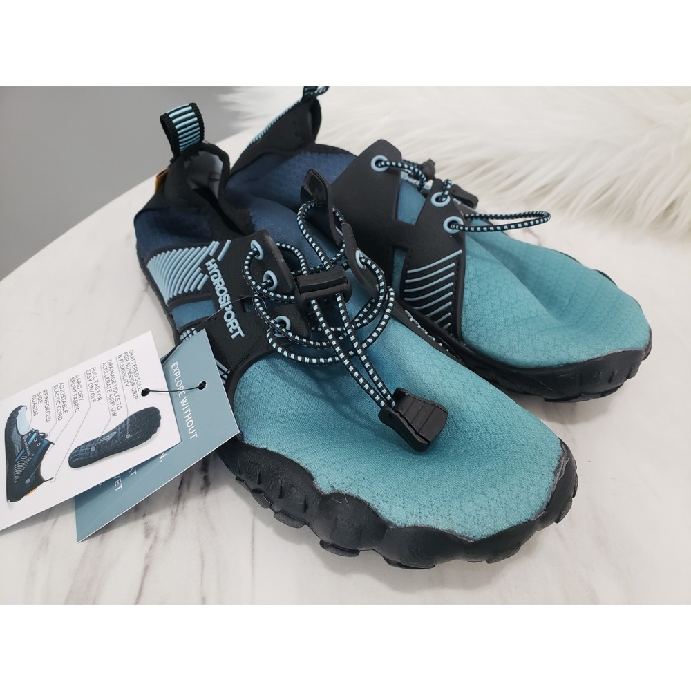 NEW MENS 4 / WOMEN 6 FITKICKS HydroSport Land-to-Water shoes blue‎ black
